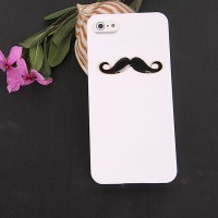 Case Bigode 3D Branca - iPhone 4 / 4S