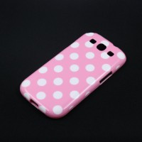 Case Rosa com Poá Branco - Galaxy S3