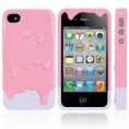 Case Derretendo Rosa e Branca 3D - iPhone 4 / 4S