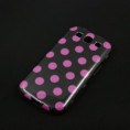 Case Preta com Poá Roxa - Galaxy S3 