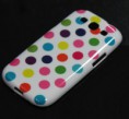 Case Branca com Poá Coloridos - Galaxy S3