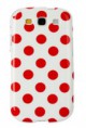 Case Branca com Poá Vermelho - Galaxy S3